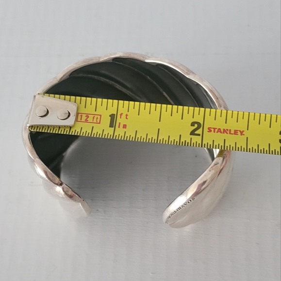 David Yurman Sterling Silver Wide Cable Cuff Bracelet - Picture 9 of 11